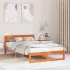 Cadru de pat cu headboard Alb 120 x 200 cm Lemn de pin masiv GartenMobel Dekor