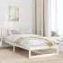 Cadru de pat cu headboard Alb 100 x 200 cm Lemn de pin masiv GartenMobel Dekor