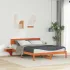 Cadru de pat cu headboard Alb 160 x 200 cm Lemn de pin masiv GartenMobel Dekor