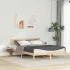 Cadru de pat cu headboard Alb 160 x 200 cm Lemn de pin masiv GartenMobel Dekor