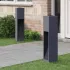 Lampa de parcurs LED solar 2 pcs Antracit Oțel laminat la rece GartenMobel Dekor