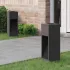 Lampa de parcurs LED solar 2 pcs Verde măsliniu GartenMobel Dekor