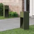 Lampa de parcurs LED solar 2 pcs Verde măsliniu GartenMobel Dekor