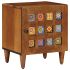 Dulap de noapte Maro 40 x 33,5 x 46 cm Lemn de mango solid GartenMobel Dekor