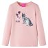 Tricou copii cu mâneci lungi, roz deschis 128 GartenMobel Dekor
