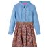 Rochie pentru copii cu mâneci lungi, bleumarin și albastru denim, 116 GartenMobel Dekor