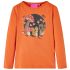 Tricou pentru copii cu mâneci lungi, portocaliu ars, 128 GartenMobel Dekor