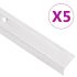 Profile trepte în formă de L, 5 buc, argintiu, 90 cm, aluminiu GartenMobel Dekor