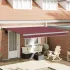 Copertină retractabilă antracit/alb, 5x3 m, textil/aluminiu GartenMobel Dekor