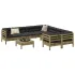 Set canapea de grădină cu perne, 9 piese, lemn de pin tratat GartenMobel Dekor