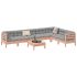 Set canapele grădină cu perne, 8 piese, maro, lemn masiv de pin GartenMobel Dekor