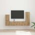 Set comodă TV Pe perete 4 pcs Stejar Sonoma Lemn compozit GartenMobel Dekor