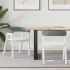 Scaune de dining 2 pcs Alb 54 x 57 x 73 cm GartenMobel Dekor