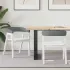 Scaune de dining 2 pcs Alb 54 x 57 x 73 cm GartenMobel Dekor