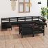 Set mobilier de grădină, 10 piese, gri, lemn masiv de pin GartenMobel Dekor