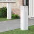 Lumină LED Solară pentru Alei 2 pcs Alb Oțel laminat la rece GartenMobel Dekor