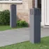 Lumină LED Solară pentru Alei 2 pcs Alb Oțel laminat la rece GartenMobel Dekor