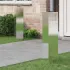 Lumină LED Solară pentru Alei 2 pcs Alb Oțel laminat la rece GartenMobel Dekor