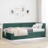 Cadru de pat colțar cu saltea cu headboard 2 pcs Verde Catifea GartenMobel Dekor