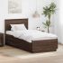 Cadru de pat cu headboard Negru 100 x 200 cm Lemn compozit GartenMobel Dekor