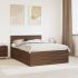 Cadru de pat cu headboard Alb 150 x 200 cm Lemn compozit GartenMobel Dekor