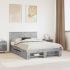 Cadru de pat cu headboard Gri Sonoma 150 x 200 cm Lemn compozit GartenMobel Dekor