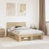 Cadru de pat cu headboard Gri Sonoma 150 x 200 cm Lemn compozit GartenMobel Dekor