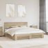 Cadru de pat cu headboard Gri Sonoma 180 x 200 cm Lemn compozit GartenMobel Dekor