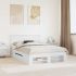 Cadru de pat cu headboard Alb 140 x 200 cm Lemn compozit GartenMobel Dekor