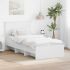 Cadru de pat cu headboard Alb 90 x 200 cm Lemn compozit GartenMobel Dekor