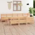 Set mobilier de grădină, 10 piese, negru, lemn masiv de pin GartenMobel Dekor