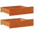 Sertare de pat 2 buc. 80x55x16 cm maro ceruit lemn masiv de pin GartenMobel Dekor