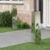 Lumină LED Solară pentru Alei 2 pcs Oţel inoxidabil GartenMobel Dekor
