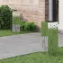 Lumină LED Solară pentru Alei 2 pcs Verde măsliniu GartenMobel Dekor