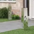Lumină LED Solară pentru Alei 2 pcs Oţel inoxidabil GartenMobel Dekor