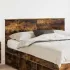 Tăblie cap cu headboard Gri din beton 140 cm Lemn compozit GartenMobel Dekor