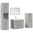 Set mobilier de baie, 5 piese, gri beton, lemn prelucrat GartenMobel Dekor
