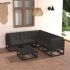 Set mobilier de grădină cu perne, 6 piese, lemn masiv de pin GartenMobel Dekor