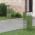 Lumină LED Solară pentru Alei 2 pcs Verde măsliniu GartenMobel Dekor