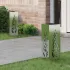 Lumină LED Solară pentru Alei 2 pcs Verde măsliniu GartenMobel Dekor