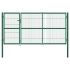 Poartă de gard de grădină cu stâlpi 350x100 cm, oțel, verde GartenMobel Dekor