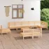 Set mobilier de grădină, 10 piese, alb, lemn masiv de pin GartenMobel Dekor
