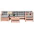 Set canapea de grădină, 7 piese, alb, lemn masiv de pin GartenMobel Dekor
