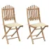 Scaune de grădină pliabile, 2 buc., cu perne, bambus GartenMobel Dekor