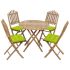 Set mobilier de exterior pliabil, cu perne, 5 piese, bambus GartenMobel Dekor