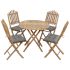 Set mobilier de exterior pliabil, cu perne, 5 piese, bambus GartenMobel Dekor