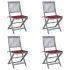 Scaune pliabile de exterior cu perne, 8 buc., lemn masiv acacia GartenMobel Dekor