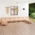 Set mobilier relexare grădină, 10 piese, alb, lemn masiv de pin GartenMobel Dekor