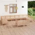 Set mobilier de grădină, 12 piese, alb, lemn masiv de pin GartenMobel Dekor