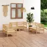 Set mobilier de grădină, 6 piese, alb, lemn masiv de pin GartenMobel Dekor